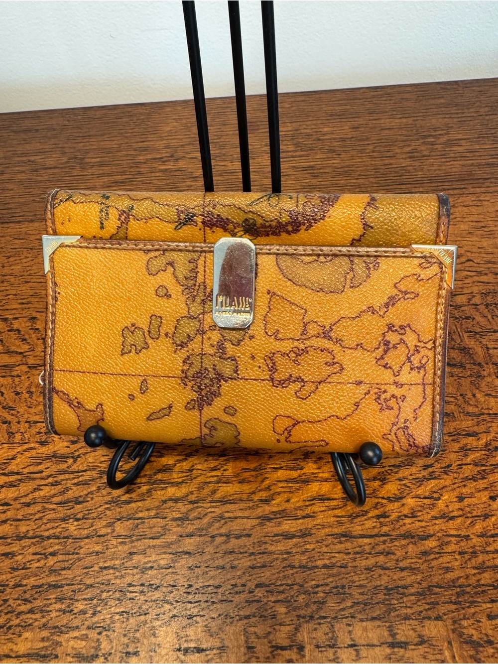 Alviero Martini 1A Classe Continental Wallet in Geo Classic Map Print
